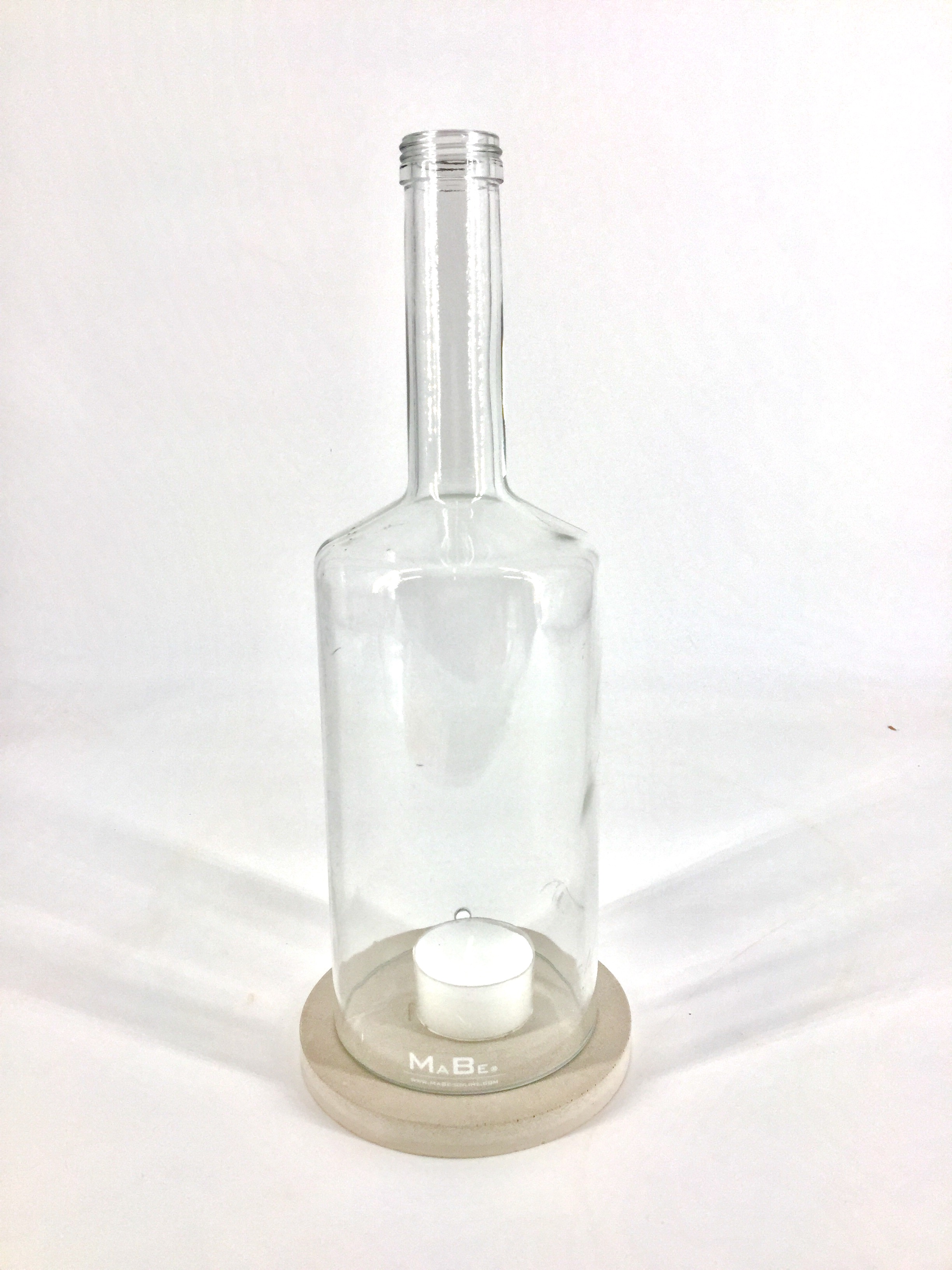 Windlicht Flasche 36cm, 1,5 transparent