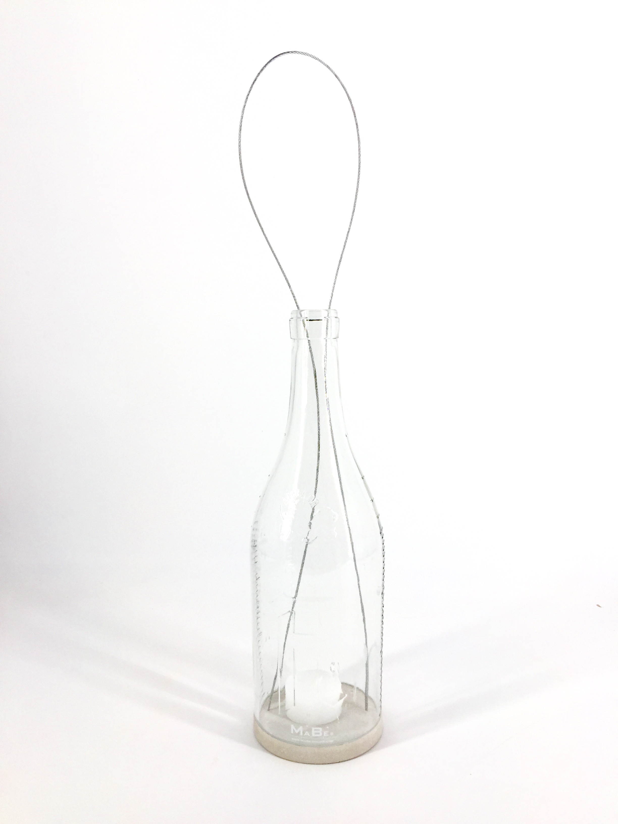Windlicht Flasche 36cm, 1,5l transparent