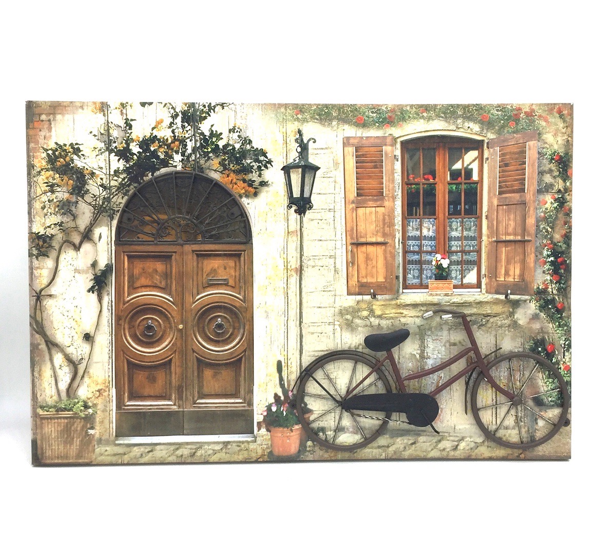 Wandbild Fahrrad /Fenster braun 40x60cm